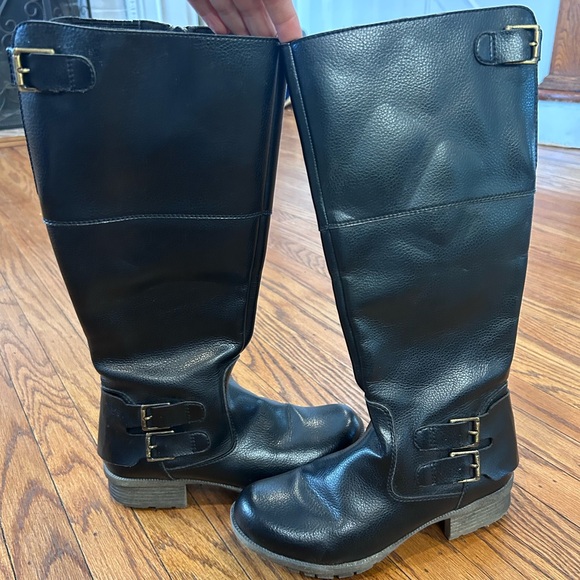 Clark’s Tall Black Leather Knee-High Boots - size 6.5 - Picture 6 of 9